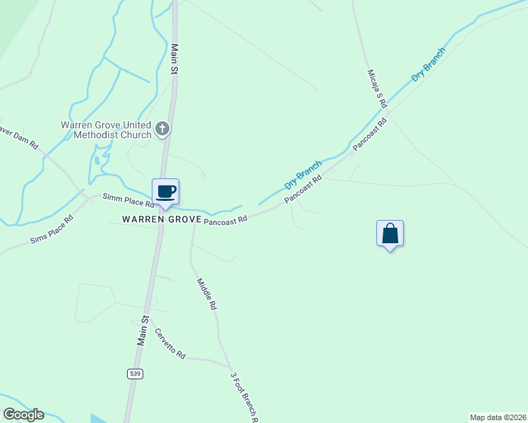 map of restaurants, bars, coffee shops, grocery stores, and more near 1400 Pancoast Road in Stafford Township