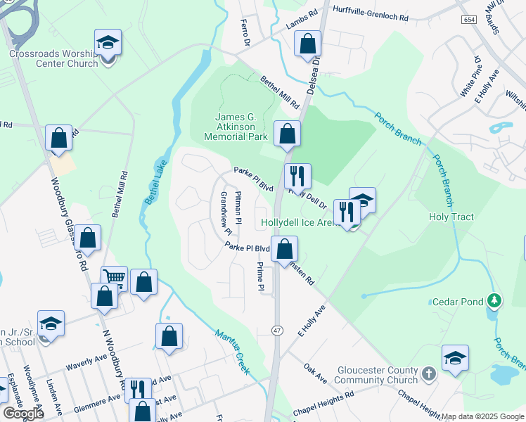 map of restaurants, bars, coffee shops, grocery stores, and more near 1087 Paladin Place in Washington Township