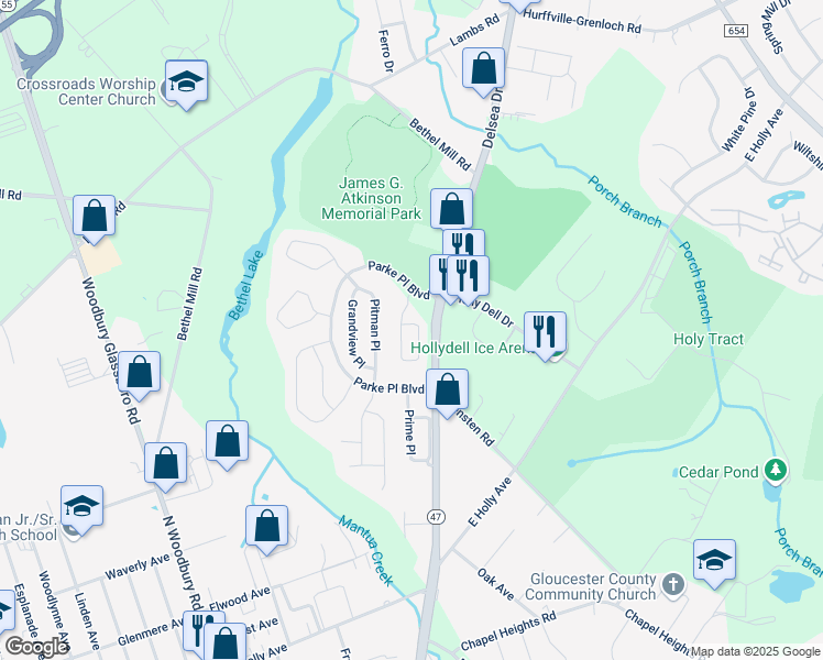map of restaurants, bars, coffee shops, grocery stores, and more near 1087 Paladin Place in Washington Township