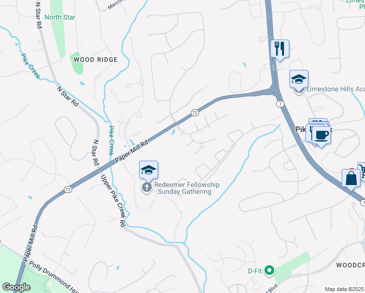 map of restaurants, bars, coffee shops, grocery stores, and more near 216 Sleepy Hollow Court in Newark