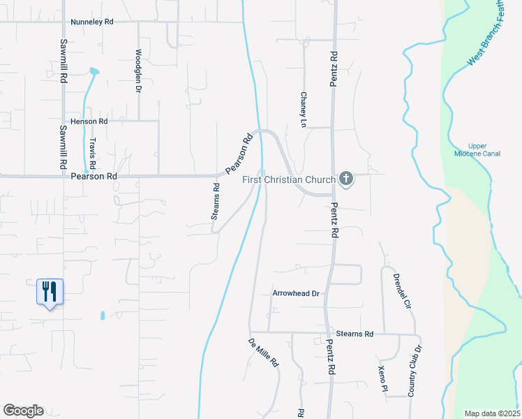 map of restaurants, bars, coffee shops, grocery stores, and more near 2000 Stearns Road in Paradise