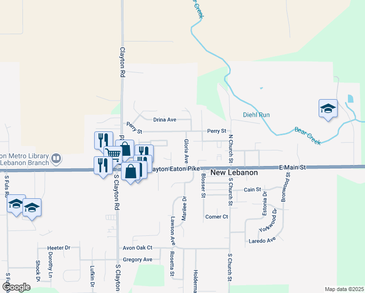 map of restaurants, bars, coffee shops, grocery stores, and more near 48 Marilyn Avenue in New Lebanon