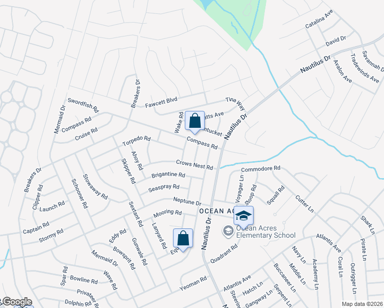 map of restaurants, bars, coffee shops, grocery stores, and more near 109 Bark Road in Stafford Township