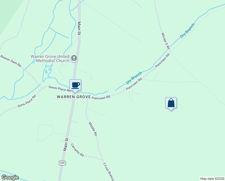 map of restaurants, bars, coffee shops, grocery stores, and more near 1400 Pancoast Rd in Stafford Township