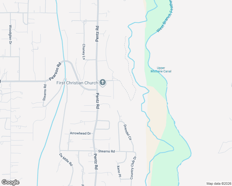 map of restaurants, bars, coffee shops, grocery stores, and more near 5510 Feather River Place in Paradise