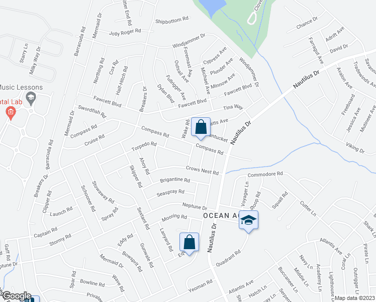 map of restaurants, bars, coffee shops, grocery stores, and more near 112 Castaway Road in Stafford Township