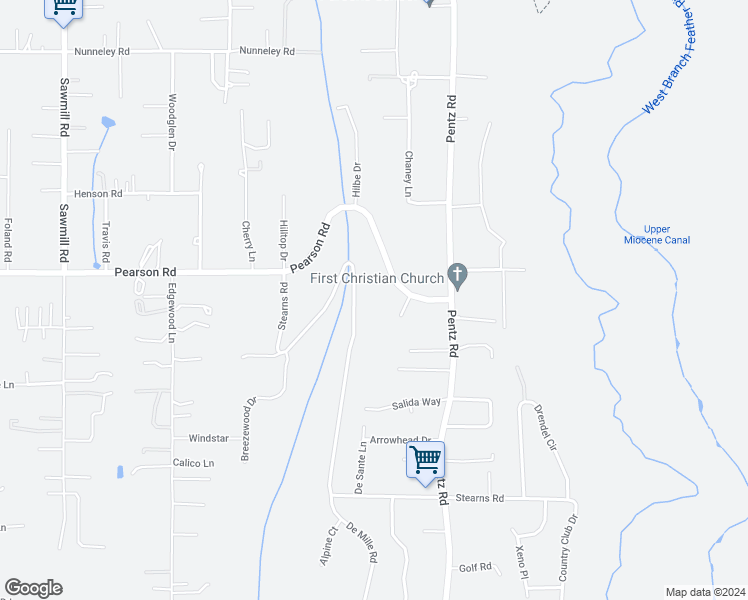 map of restaurants, bars, coffee shops, grocery stores, and more near 1975 Stearns Road in Paradise