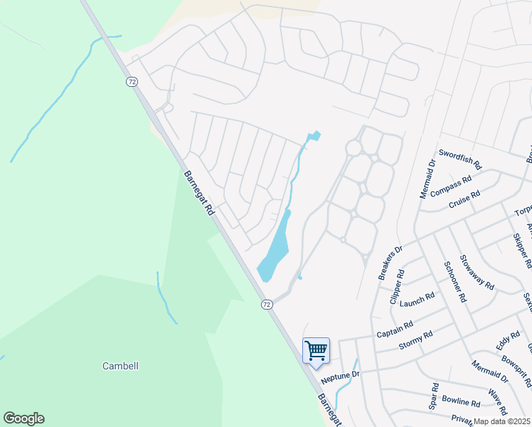 map of restaurants, bars, coffee shops, grocery stores, and more near 11B Walnut Road in Stafford Township