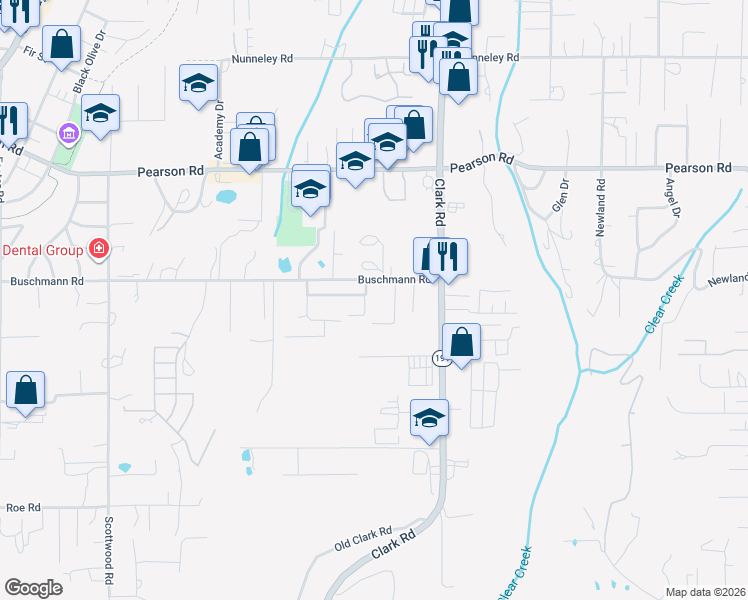 map of restaurants, bars, coffee shops, grocery stores, and more near 993 Bella Vista Avenue in Paradise