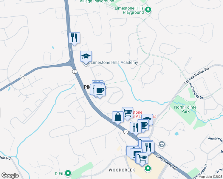 map of restaurants, bars, coffee shops, grocery stores, and more near 1633 Braken Avenue in Wilmington