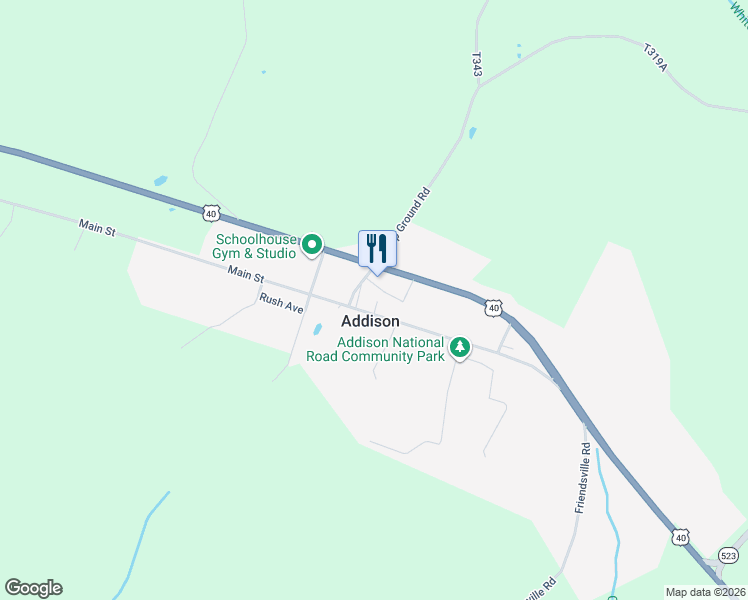 map of restaurants, bars, coffee shops, grocery stores, and more near 132 Academy Drive in Addison