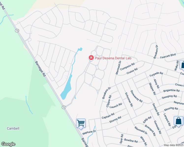 map of restaurants, bars, coffee shops, grocery stores, and more near 15 Newport Road in Stafford Township