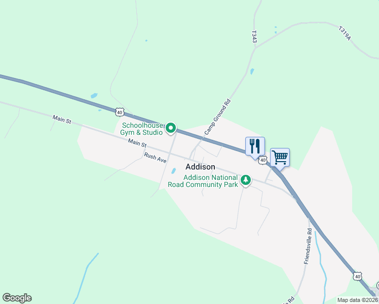 map of restaurants, bars, coffee shops, grocery stores, and more near 132 Academy Drive in Addison