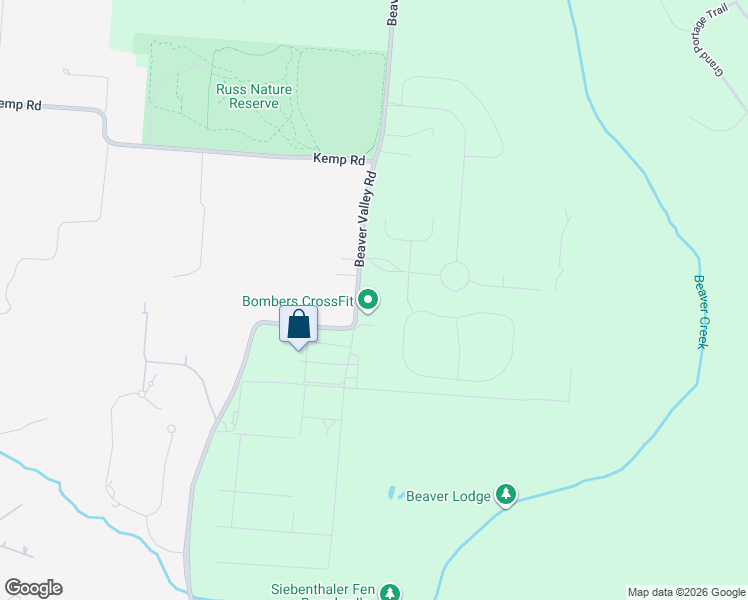 map of restaurants, bars, coffee shops, grocery stores, and more near 2110 Beaver Valley Road in Dayton