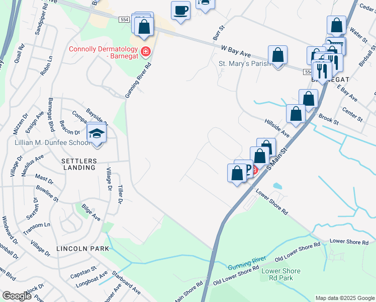 map of restaurants, bars, coffee shops, grocery stores, and more near in 