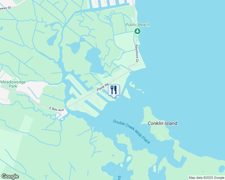 map of restaurants, bars, coffee shops, grocery stores, and more near 441 East Bay Avenue in Barnegat Township