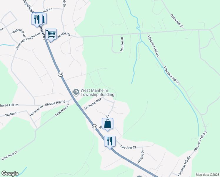 map of restaurants, bars, coffee shops, grocery stores, and more near 199 Pheasant Ridge Rd in Hanover
