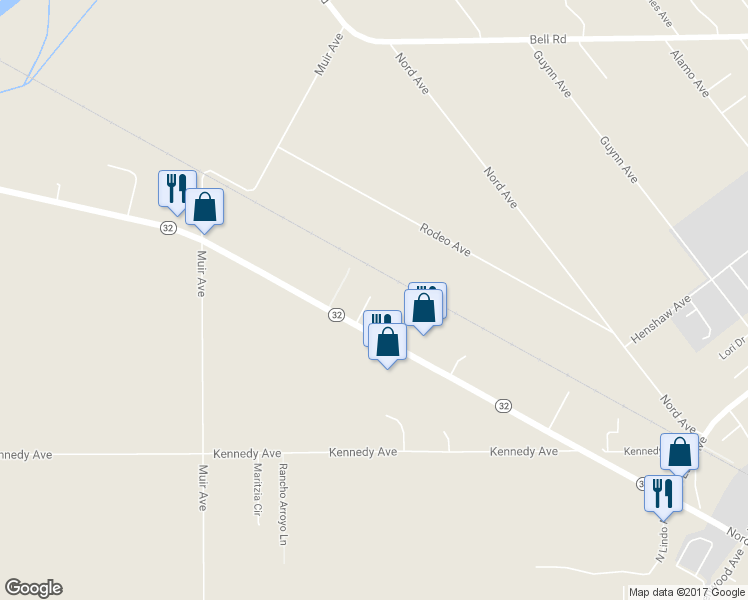 map of restaurants, bars, coffee shops, grocery stores, and more near 26 Regent Lane in Chico