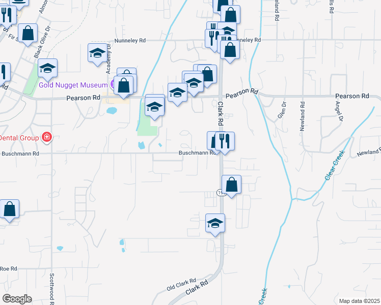map of restaurants, bars, coffee shops, grocery stores, and more near 993 Bella Vista Avenue in Paradise