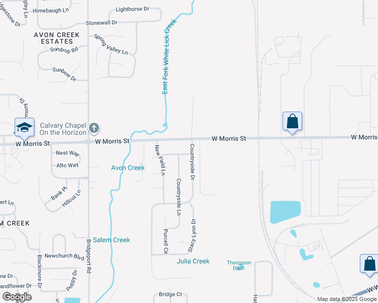 map of restaurants, bars, coffee shops, grocery stores, and more near 8326 Farmhill Road in Indianapolis