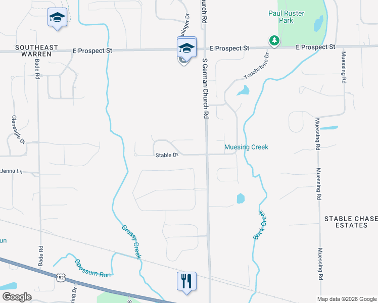 map of restaurants, bars, coffee shops, grocery stores, and more near 10918 Harness Way in Indianapolis