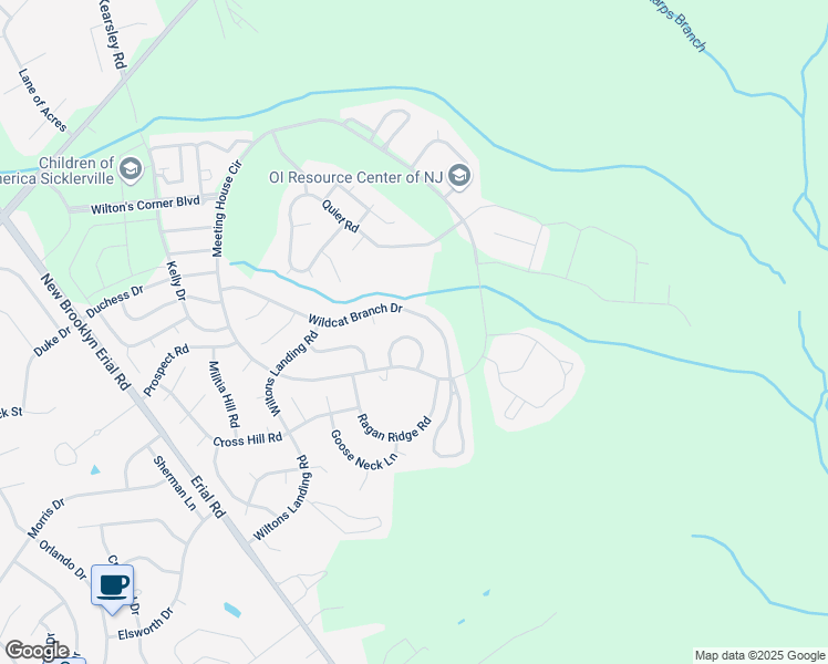 map of restaurants, bars, coffee shops, grocery stores, and more near 12 Turn About Lane in Sicklerville