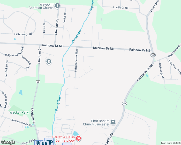 map of restaurants, bars, coffee shops, grocery stores, and more near 1676 Valley Forge Drive in Lancaster