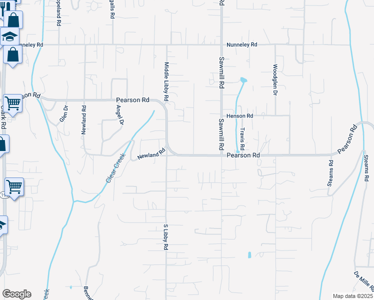 map of restaurants, bars, coffee shops, grocery stores, and more near 1146 Pearson Road in Paradise