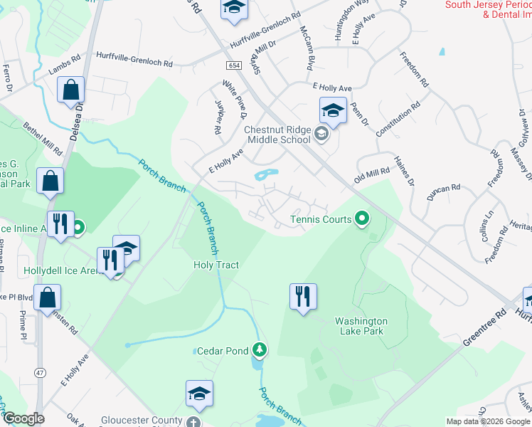 map of restaurants, bars, coffee shops, grocery stores, and more near 611 Hartland Court in Washington Township