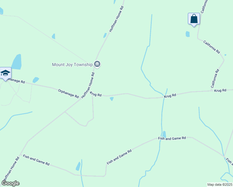 map of restaurants, bars, coffee shops, grocery stores, and more near 104 Krug Road in Littlestown
