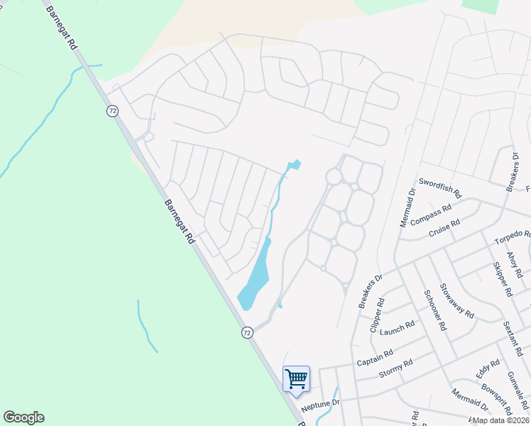 map of restaurants, bars, coffee shops, grocery stores, and more near 1 Orange Avenue in Stafford Township