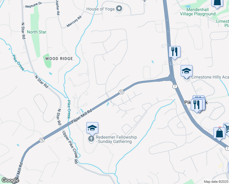 map of restaurants, bars, coffee shops, grocery stores, and more near 17 Renee Lane in Newark