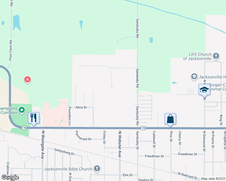 map of restaurants, bars, coffee shops, grocery stores, and more near 10 Laura Pl in Jacksonville