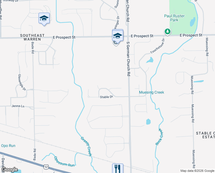 map of restaurants, bars, coffee shops, grocery stores, and more near 10814 Harness Way in Indianapolis