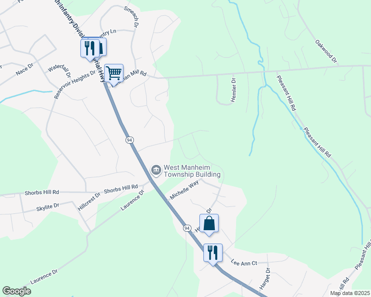 map of restaurants, bars, coffee shops, grocery stores, and more near 99 Pheasant Ridge Road in Hanover