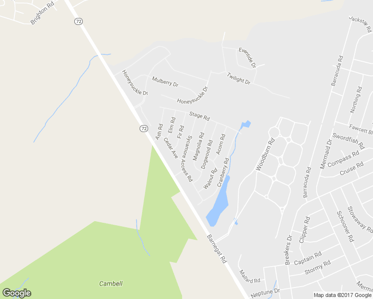 map of restaurants, bars, coffee shops, grocery stores, and more near 42 Sycamore Access Road in Stafford Township