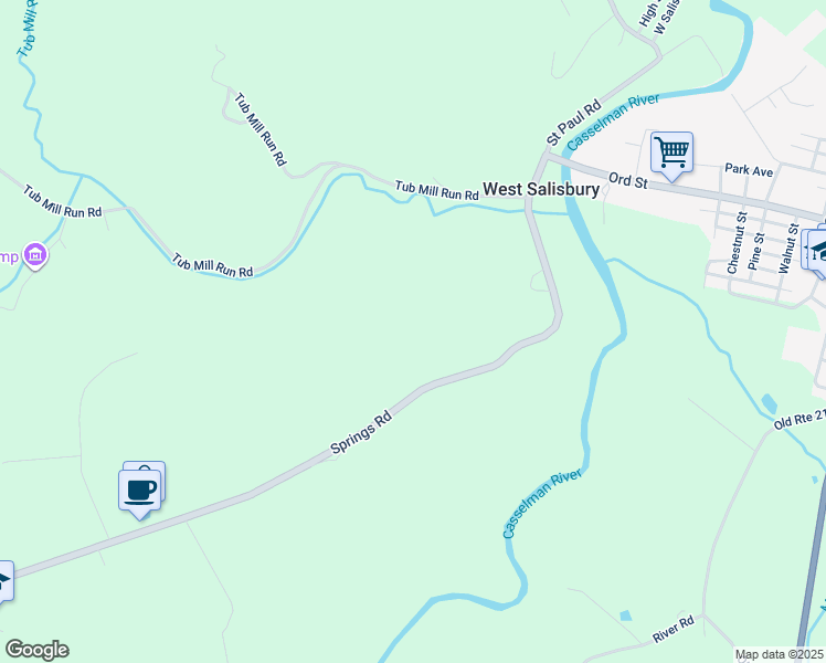 map of restaurants, bars, coffee shops, grocery stores, and more near in West Salisbury