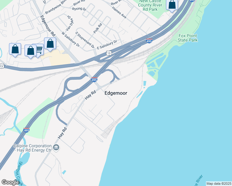 map of restaurants, bars, coffee shops, grocery stores, and more near in Edgemoor
