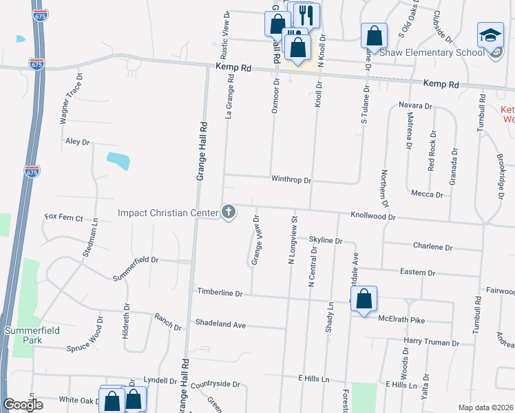 map of restaurants, bars, coffee shops, grocery stores, and more near 3902 Knollwood Drive in Beavercreek