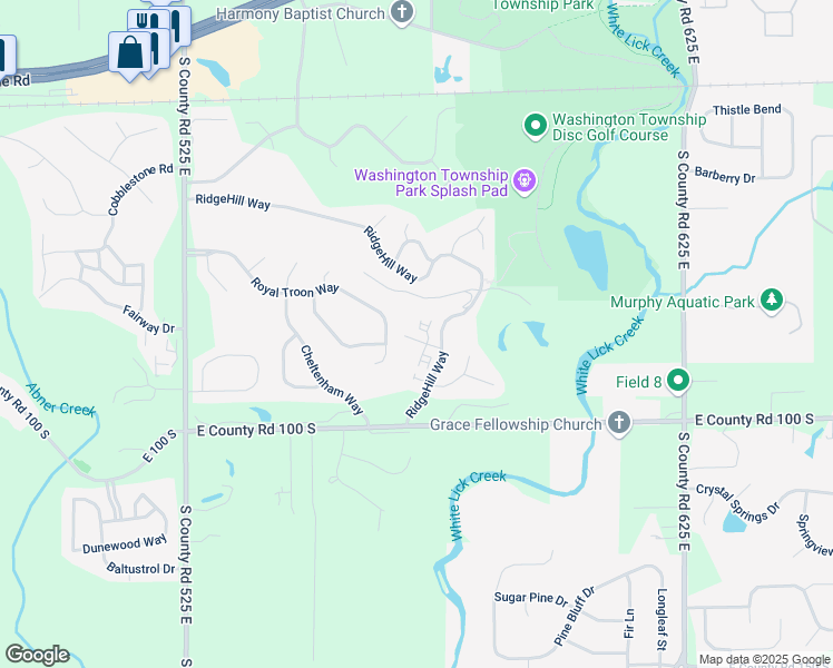 map of restaurants, bars, coffee shops, grocery stores, and more near 861 Woodcross Court in Avon