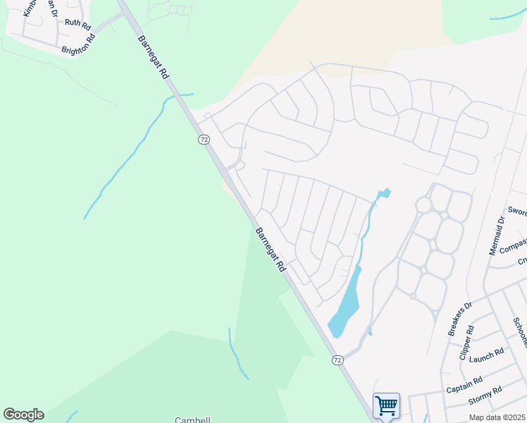 map of restaurants, bars, coffee shops, grocery stores, and more near 75 Ash Road in Stafford Township