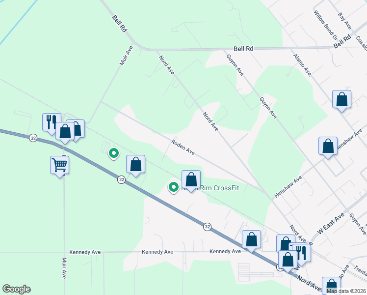 map of restaurants, bars, coffee shops, grocery stores, and more near 3029 Rodeo Avenue in Chico