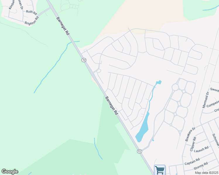 map of restaurants, bars, coffee shops, grocery stores, and more near 95 Ash Road in Stafford Township