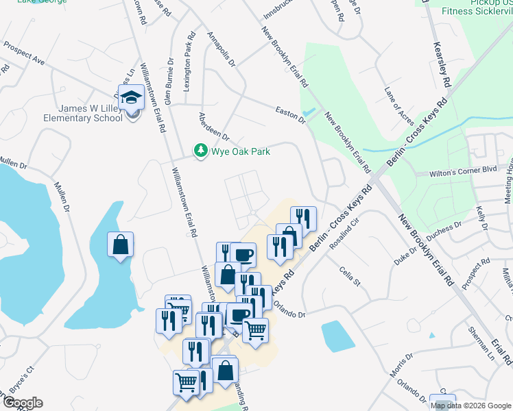 map of restaurants, bars, coffee shops, grocery stores, and more near Independence Boulevard in Camden County