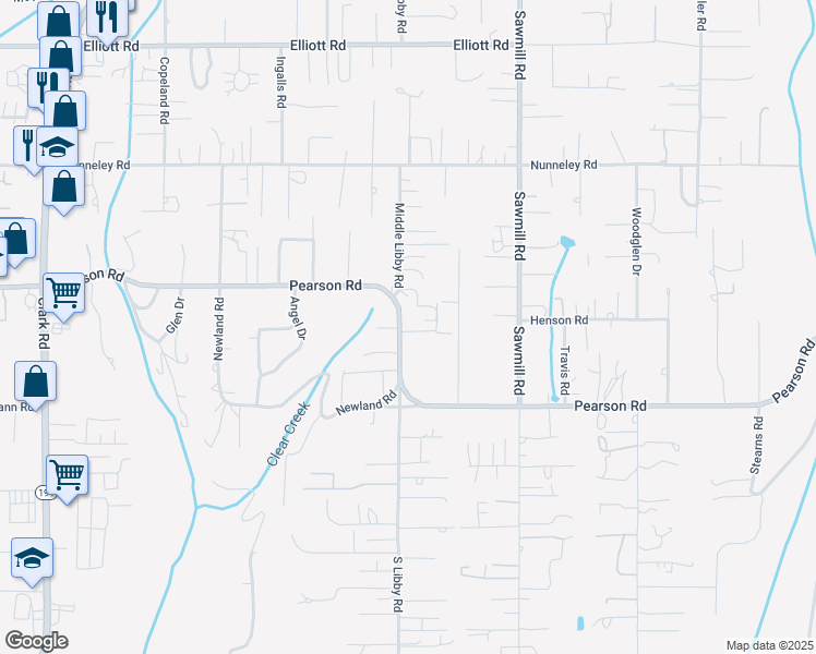 map of restaurants, bars, coffee shops, grocery stores, and more near 1407 Stonehurst Drive in Paradise