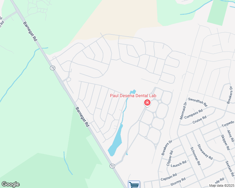 map of restaurants, bars, coffee shops, grocery stores, and more near 57B Dogwood Road in Stafford Township
