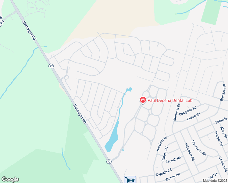 map of restaurants, bars, coffee shops, grocery stores, and more near 57B Dogwood Road in Stafford Township