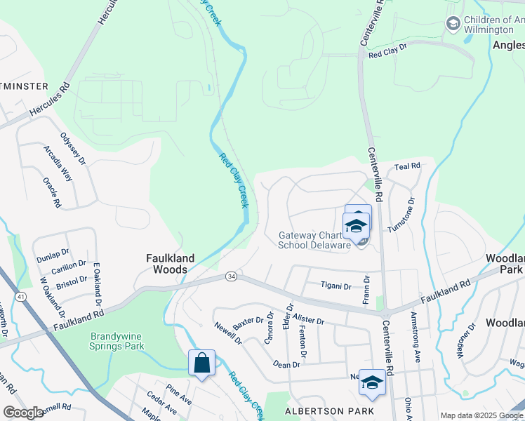 map of restaurants, bars, coffee shops, grocery stores, and more near 2723 Skylark Road in Wilmington