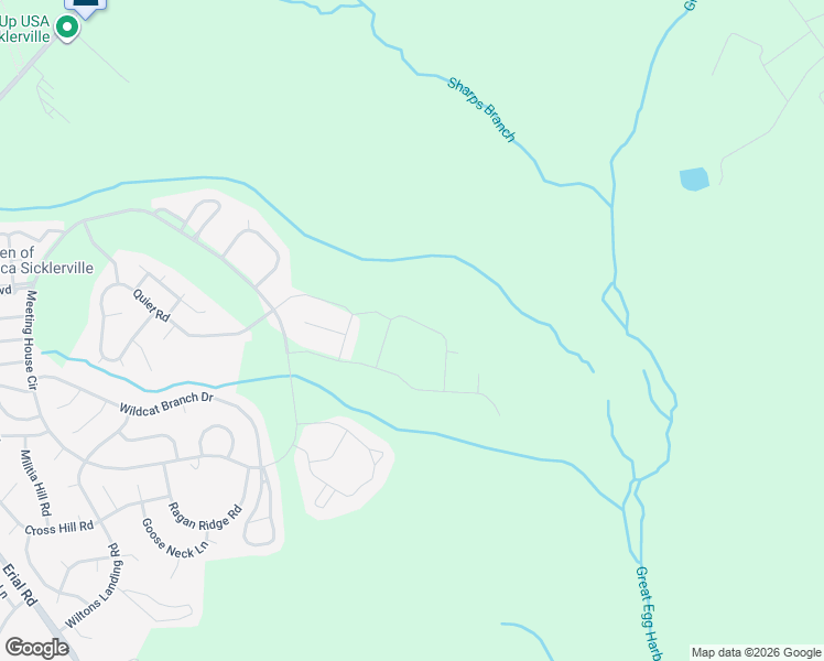 map of restaurants, bars, coffee shops, grocery stores, and more near 11 Box Turtle Lane in Sicklerville
