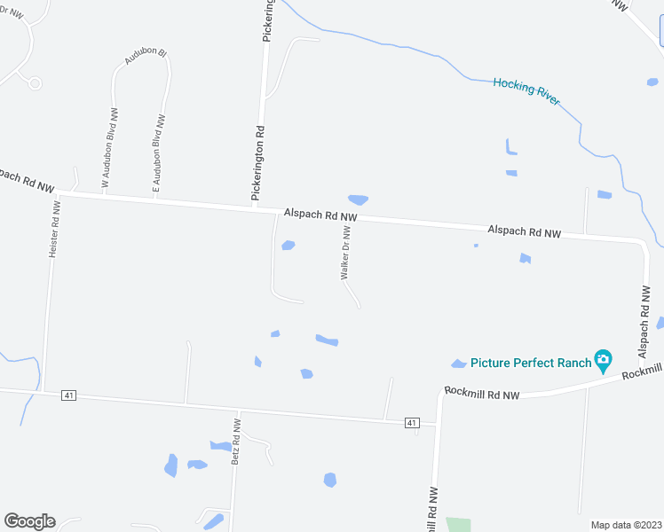 map of restaurants, bars, coffee shops, grocery stores, and more near 1367 Walker Drive Northwest in Lancaster